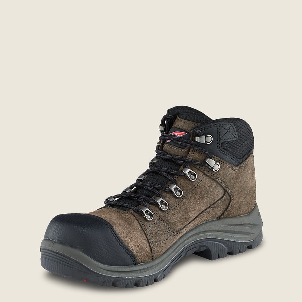 Red Wing Hiking Boots Mens Brown/Black - Trades - 5-inch Waterproof Safety Toe - 6479082-VR